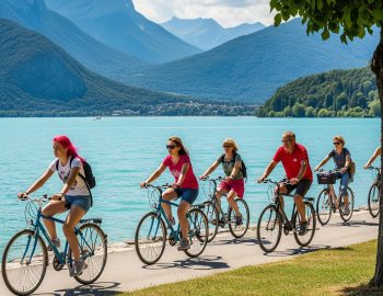 Image vélo tour lac